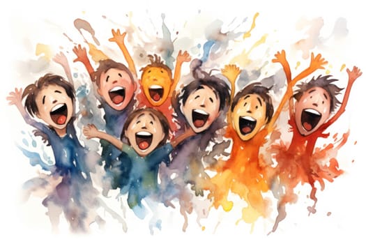 A whimsical portrayal of mischievous laughter sprites, their infectious joy and mirth radiating as they frolic through enchanted meadows.