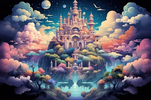 In the realm of fantasy, whimsical cloud castles grace the skies, defying gravity and capturing the imagination of dreamers.