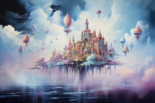 In the realm of fantasy, whimsical cloud castles grace the skies, defying gravity and capturing the imagination of dreamers.