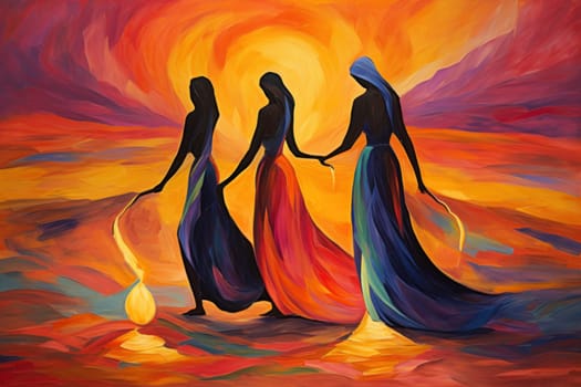 Immerse yourself in the realm of fantasy and behold the awe-inspiring sight of whirling sandstorm djinns.