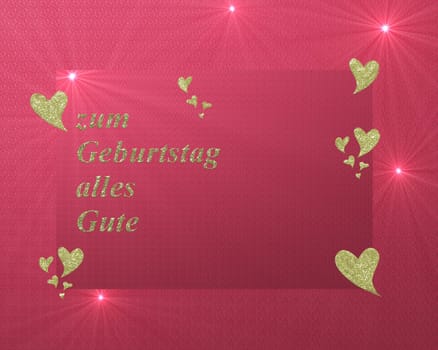 written in  letters happy birthday card