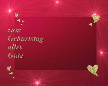 written in  letters happy birthday card