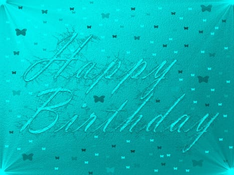 written in  letters happy birthday card