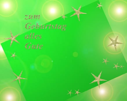 written in  letters happy birthday card