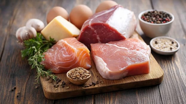 Ketogenic diet. Keto diet concept, Generative AI food
