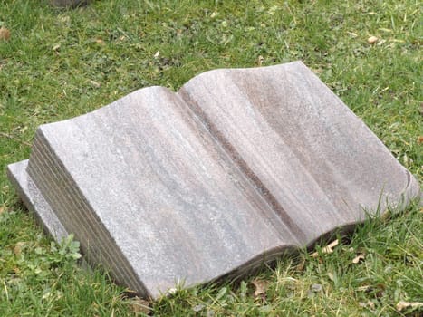 Special tombstone an open book