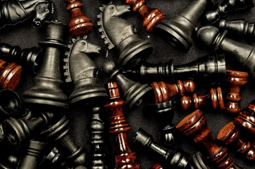 Chess Texture Pattern on a Black Background