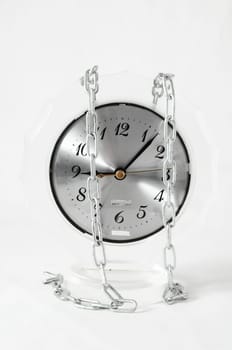 Retro Vintage Alarm Clock on a White Background