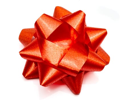 Macro flower ornament red, isolated on white background