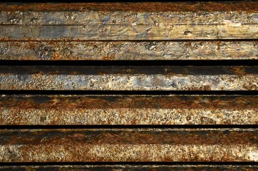 Old Vintage Blue Painted Metal with Rust Texture