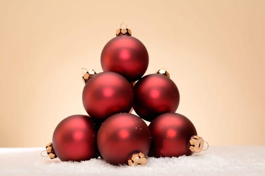Red Christmas tree baubles