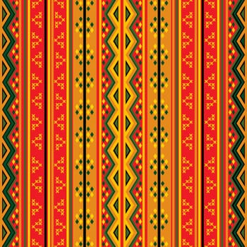 Seamless geaometric pattern in colors, tribal design