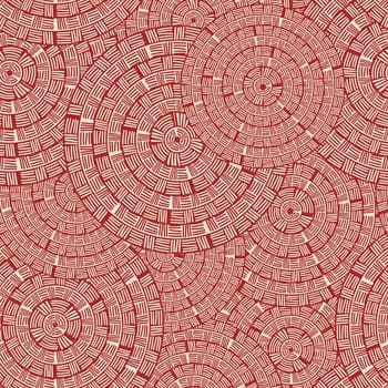 Trendy retro style circle pattern, wrapping paper design
