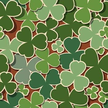 Green background for St. Patrick's Day, seamless pattern.