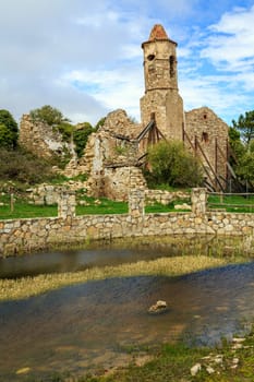 Ruins of an old abandoned town in La MUssara (Tarragona, Spain)
