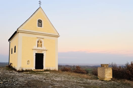 Chapel on a hill in Burgenland near St. Margarethen