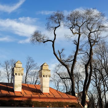 Baroque chimneys at Eisenstadt Castle