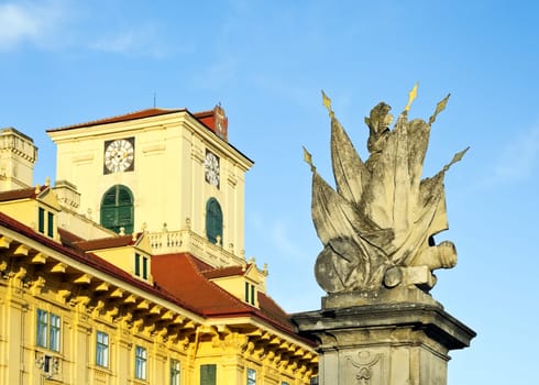Standard at the entrance to Schloss Eisenstadt