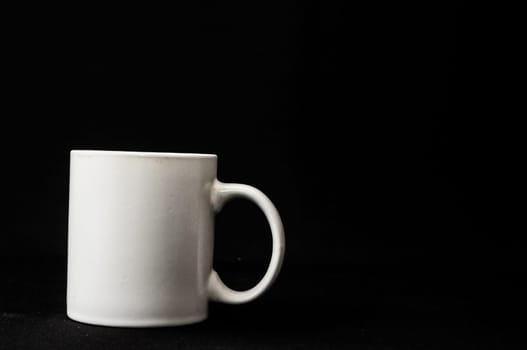 Coffee Cup Icons Top and Side View with Black Background