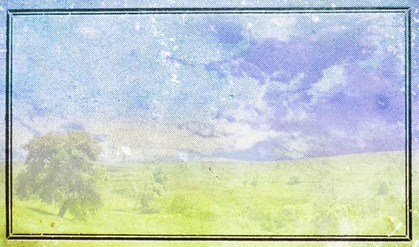Vintage painted spring background