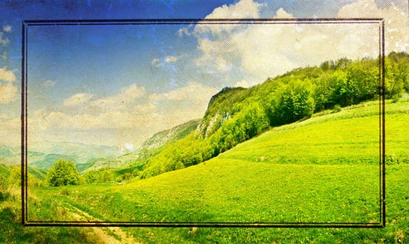 Vintage painted spring background
