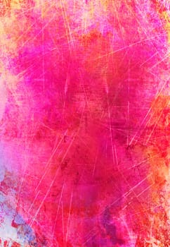 painted background in pink,violet and dark red tones