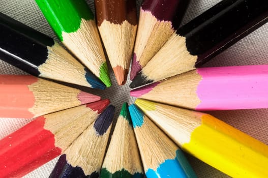 New Pencils Textured Set on a White Background