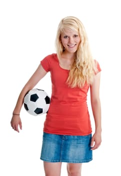 Woman with football