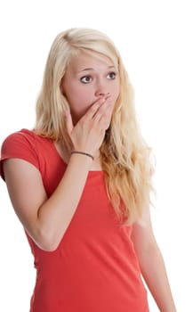 Woman is surprised