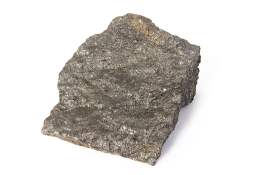 Graphite,handpiece exposed against a white background - pure carbon,chemical formula: C