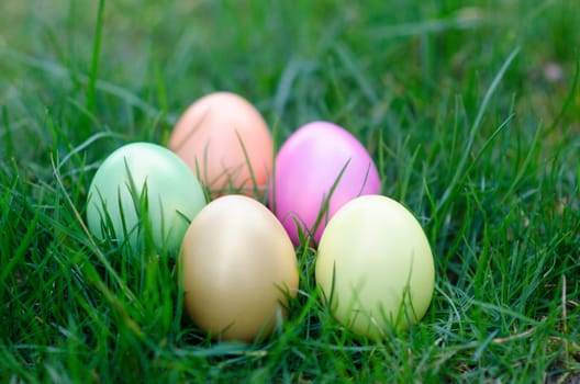 Easter eggs pastel colours