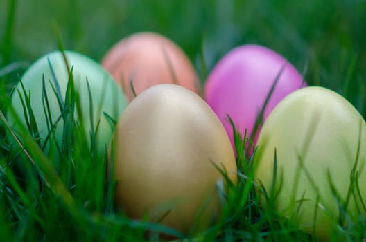 pastel-coloured Easter eggs