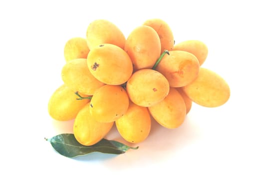 thai fresh fruit, Marian plum isolated on white background