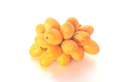 thai fresh fruit, Marian plum isolated on white background