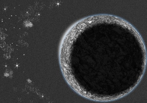 graphic of the fantasy universe for background, Planets in deep dark space, Abstract of universe.