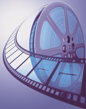 Film reel, concept of Industry cinematographic.