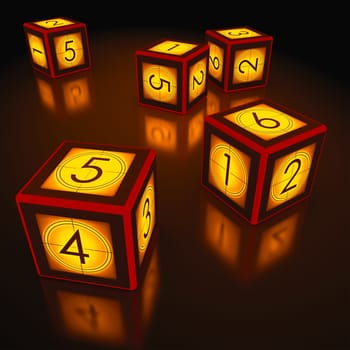 Dice with countdown of cinema industry