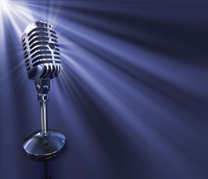 Classic microphone. Your text on the right space.