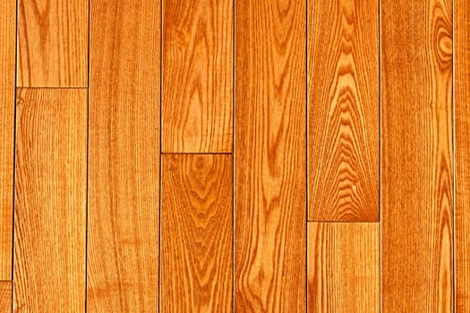 Hardwood oak floor boards view from above background