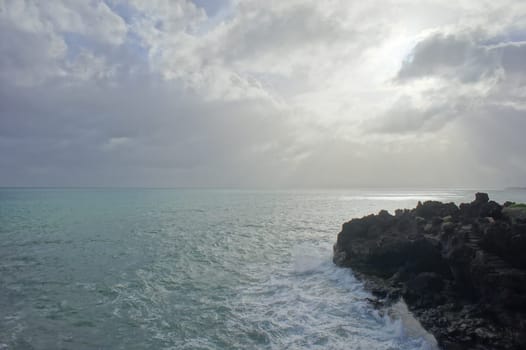 HDR Colred Sunrise Clouds over the Atlantic Ocean in Tenerife Canary Islands