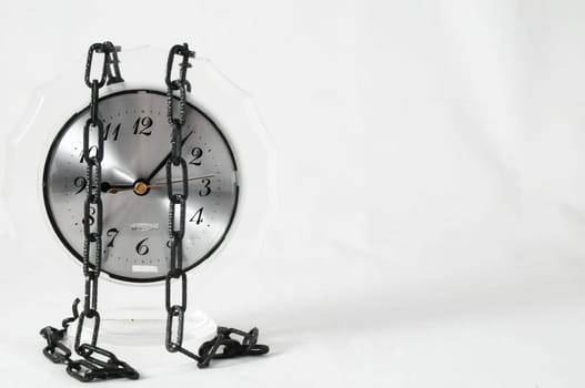 Retro Vintage Alarm Clock on a White Background