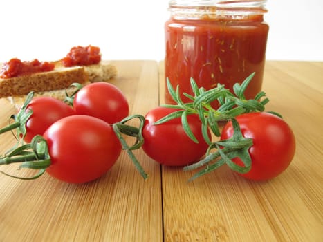 Tomato jam with rosemary