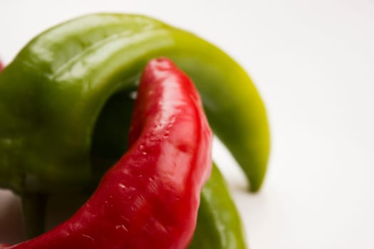 Composition of fresh and vibrant peppers.