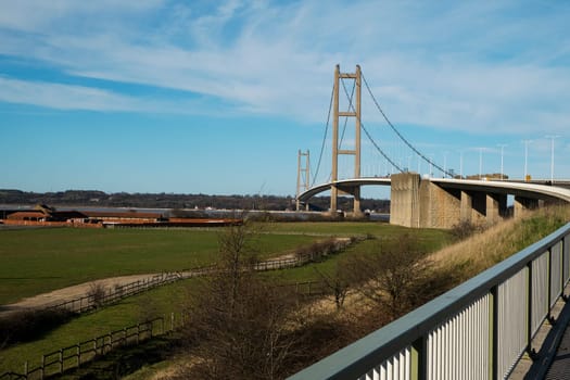 View of the Humber Bridge looking North