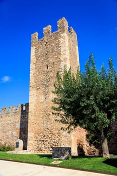Walls of the fortified city of Montblanc, Catalonia. Spain