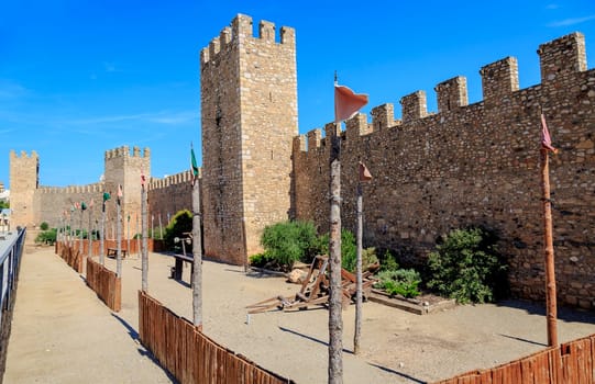 Walls of the fortified city of Montblanc, Catalonia. Spain