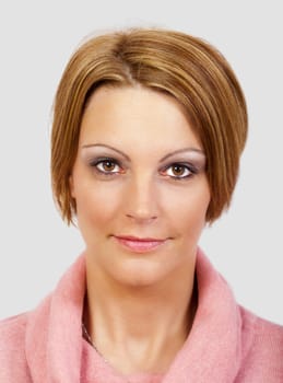 Portrait of a young woman after makeup