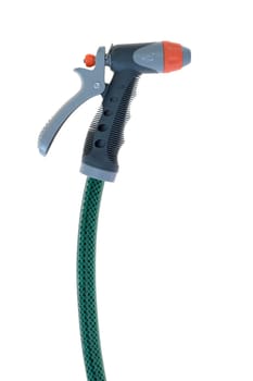 A close up image of a garden hose