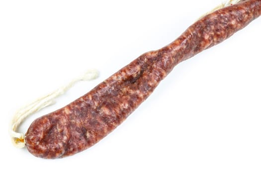 minced pork with bacon and pepper, isolated on a white background
