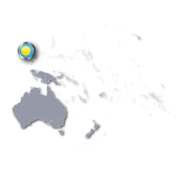 Pacific map with Palau